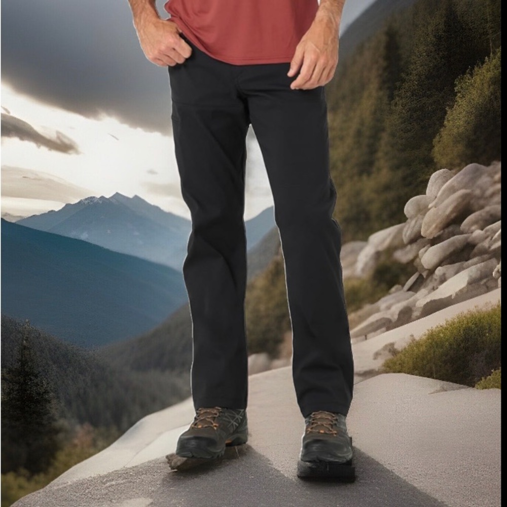 Wrangler All Terrain Gear Pants Mens Size 32 x 30 Black Lightweight Outdoors ATG